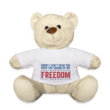 Désolé, je ne peux pas vous entendre parler de ma liberté - Nounours - blanc - Devant