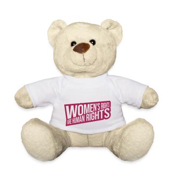 womens rights feminist quote - Teddy Bear - white - Front
