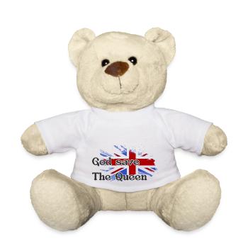 God save the queen - England - Teddy Bear - white - Front