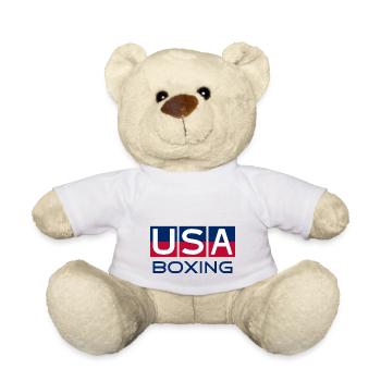 BOXE USA - Couleurs nationales - États-Unis - Nounours - blanc - Devant