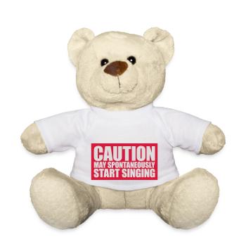 may spontaneously start singing - Teddy Bear - white - Front