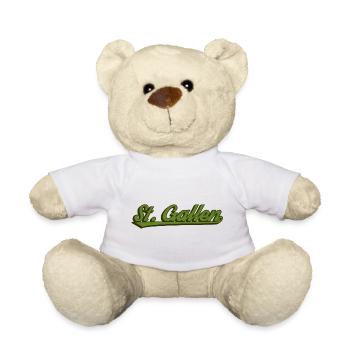St. Gallen Retro Font - Teddy Bear - white - Front