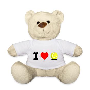 I LOVE PADEL Cadeau joueurs, amoureux de padel - Nounours - blanc - Devant