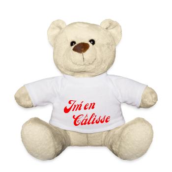 Je m'en câlisse - Nounours - blanc - Devant