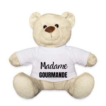 madame gourmande - Nounours - blanc - Devant