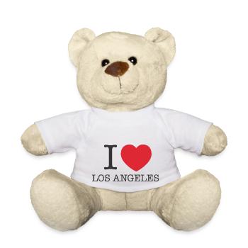 I Love THE | I Love Los Angeles | I Heart LA - Teddy Bear - white - Front