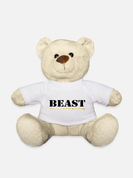 Beast everything black - Teddy Bear - white