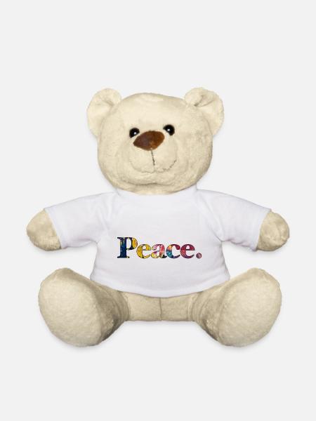 Frieden Peace - Teddy Bear - white
