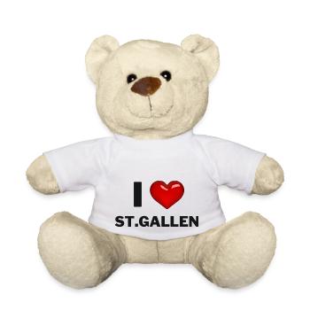 J’aime Saint-Gall - Nounours - blanc - Devant
