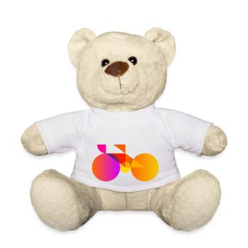 road bike anatomy geometric style. - Teddy Bear - white - Front