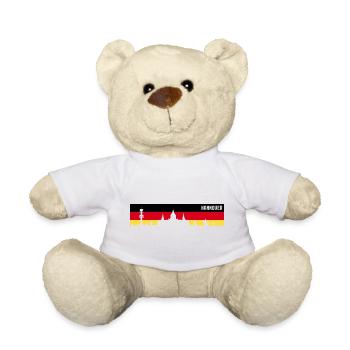 Hanovre Allemagne Drapeau Basse-Saxe Skyline - Nounours - blanc - Devant