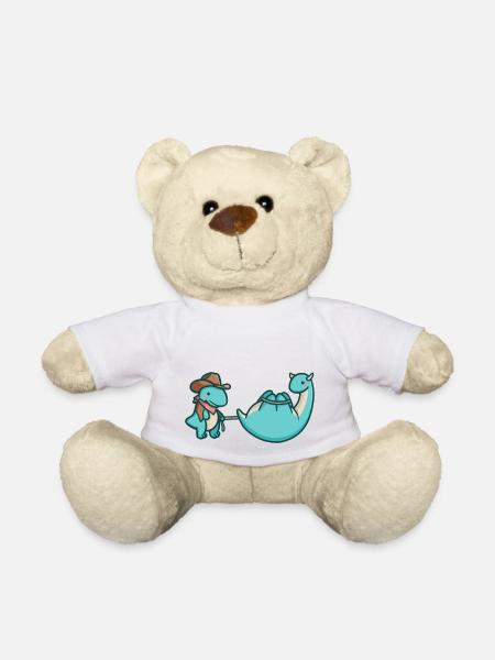 hugadino Cowboy T-Rex, Dino, süßer Dinosaurier - Teddy - Weiß