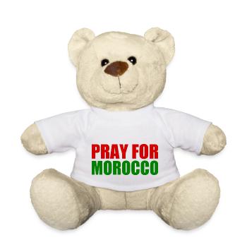 Pray for morocco maroc - Nounours - blanc - Devant