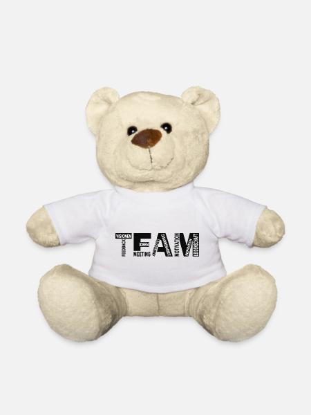 Team Teamwork Leitsprüche Motivation - Teddy - Weiß