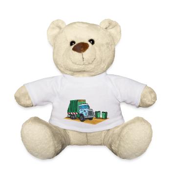 Garbage Truck Love Garbage Collection Child Boy I Gift - Teddy Bear - white - Front