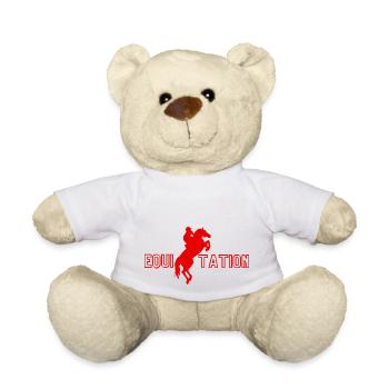 Horse riding - horse riding gift idea - Teddy Bear - white - Front