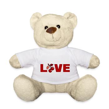 Liebe zu Kirschen - Teddy - Weiß - Vorne