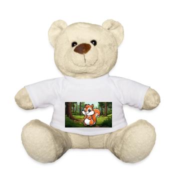 Cute Squirrel in a Forest - Teddy Bear - white - Front