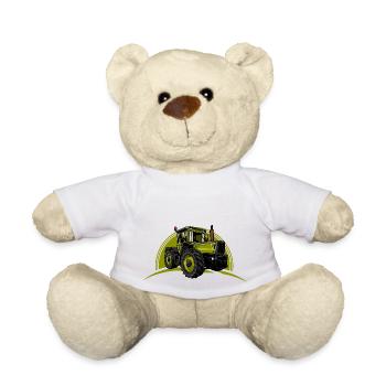 Tracteur // Illustration - Nounours - blanc - Devant