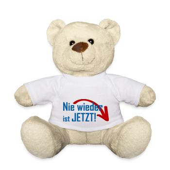 Nie wieder ist jetzt! - Teddy - Weiß - Vorne