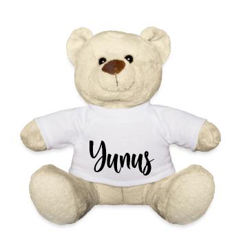 Name - Yunus - Teddy Bear - white - Front