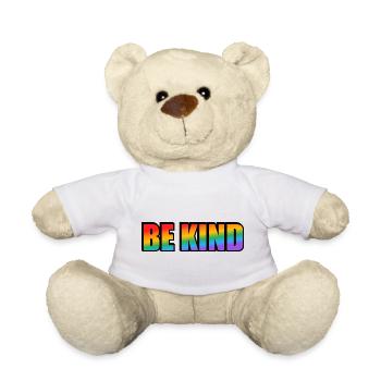 Sei freundlich Regenbogen - Teddy - Weiß - Vorne