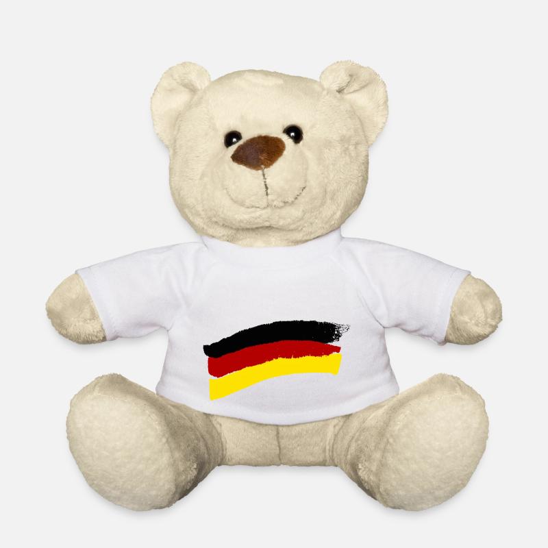 GermanyFlag as brushstrokes - Teddy Bear - white