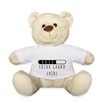 Futur grand frère - annonce futur grand frère - Nounours - blanc - Devant