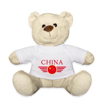 Ich liebe China, Eleganz Stil Design T-Shirt - Teddy - Weiß - Vorne