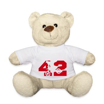 Moto 42 motard - Nounours - blanc - Devant