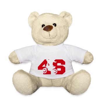 Moto 46 motard - Nounours - blanc - Devant
