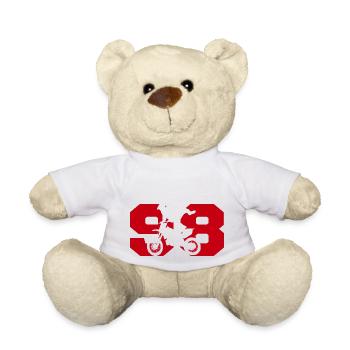Moto 98 motard - Teddy Bear - white - Front