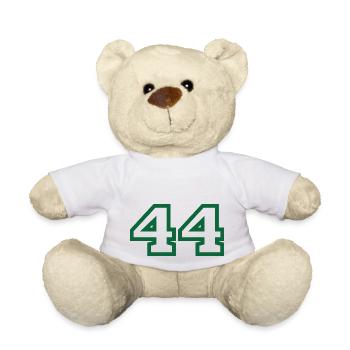 Number 44 green sport - Teddy Bear - white - Front
