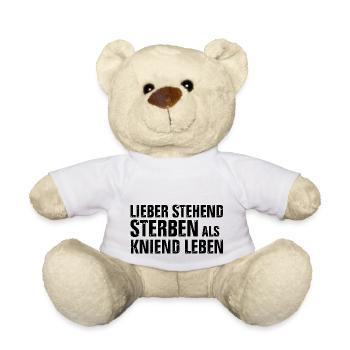 LIEBER STEHEND STERBEN ALS KNIEND LEBEN BO - Teddy - Weiß - Vorne