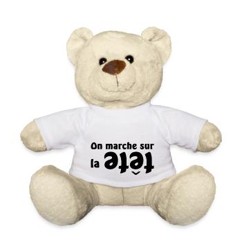 We are walking on our heads - Teddy Bear - white - Front