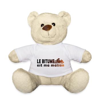 BIKER MOTORCYCLE THE ASPHALT - Teddy Bear - white - Front