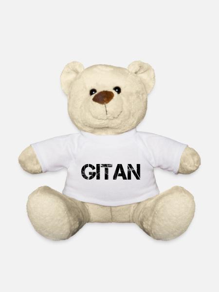 Gitan usé brique brun - Nounours - blanc
