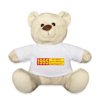 Jahrgang 1995 geboren - Teddy - Weiß - Vorne