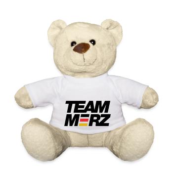 Team Merz - Kanzler - Teddy - Weiß - Vorne