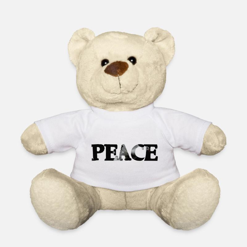 Frieden - weiße Taube - Teddy - Weiß