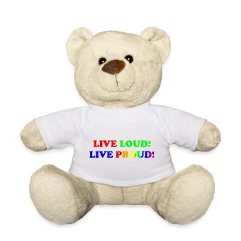 Live Loud - Live Proud - LGBTQ+ - gay - lesbian - Teddy - Weiß - Vorne