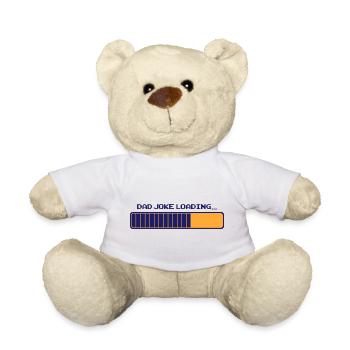 Dad Joke Loading – Pixelbar - Teddy - Weiß - Vorne