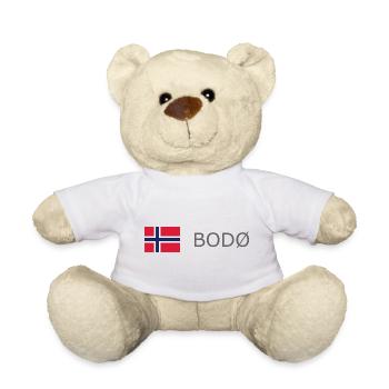Norway Flag - Bodo - Norge - Norwegen - Teddy - Weiß - Vorne
