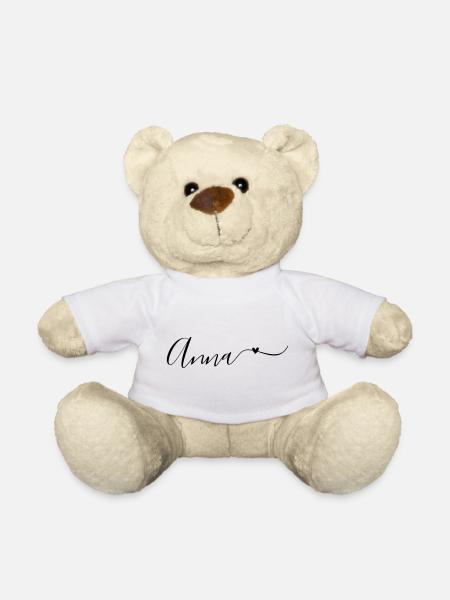 Anna Name Vorname Dekorativ - Teddy - Weiß