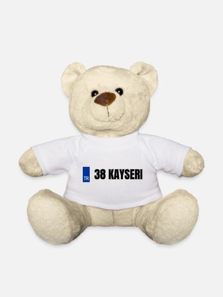 38 Kayseri Kennzeichen | Türkisches Kennzeichen - Teddy - Weiß