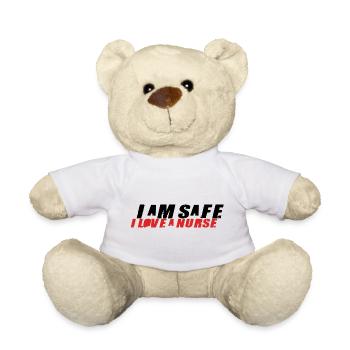 I am safe – I love a nurse. - Teddy - Weiß - Vorne