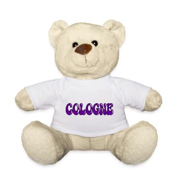 Kölner Lila, gefrorene Typografie - Teddy - Weiß - Vorne