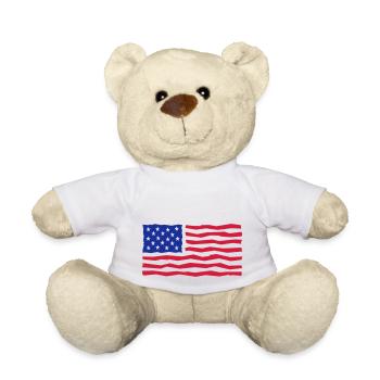 Stars And Stripes / Flagge / Flag - Teddy - Weiß - Vorne