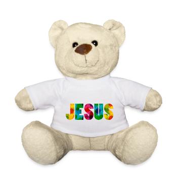 Jesus - Colourful - Teddy - Weiß - Vorne
