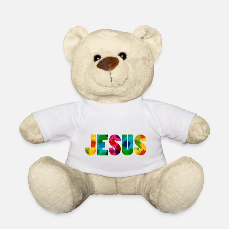Jesus - Colourful - Teddy - Weiß